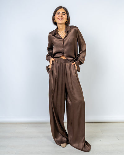 CAMICIA MARGHERITA CIOCCOLATO
