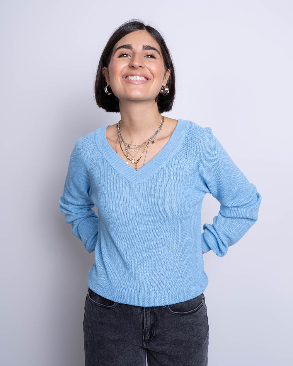 MAGLIONE LEXSUN DOUBLE CELESTE