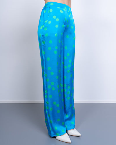 PANTALONE TINA POIS TURCHESE