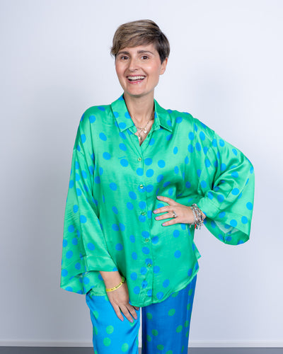 CAMICIA TAMARA POIS VERDE