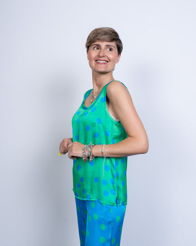 TOP TESSA POIS VERDE