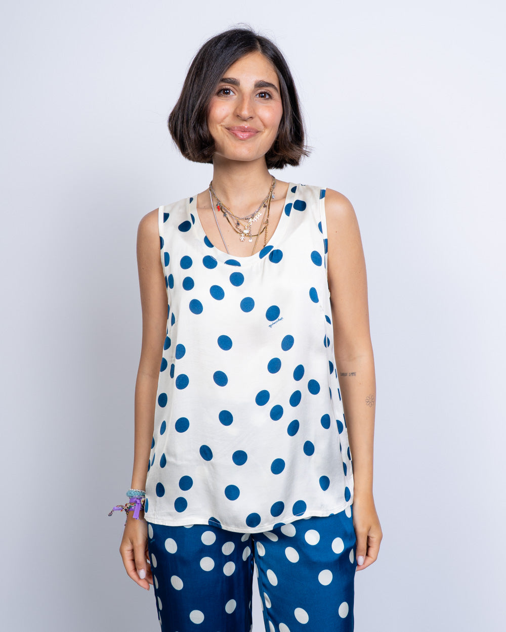 TOP TESSA POIS PANNA/BLU