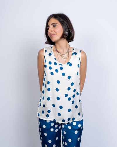 TOP TESSA POIS PANNA/BLU