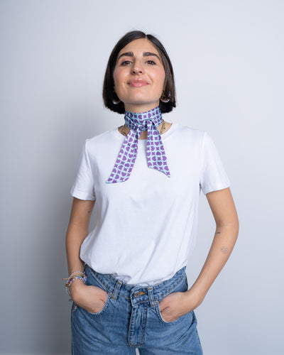 FOULARD RINO VIOLA/CELESTE
