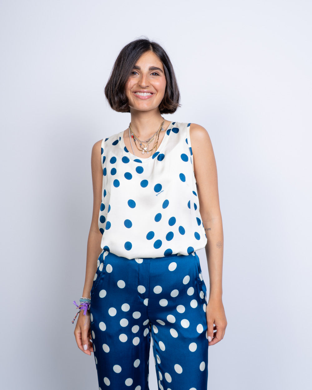 TOP TESSA POIS PANNA/BLU