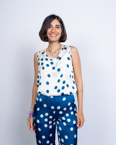 TOP TESSA POIS PANNA/BLU