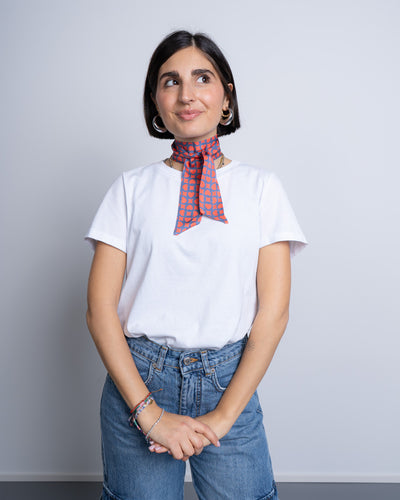 FOULARD RINO BLU/ROSSO