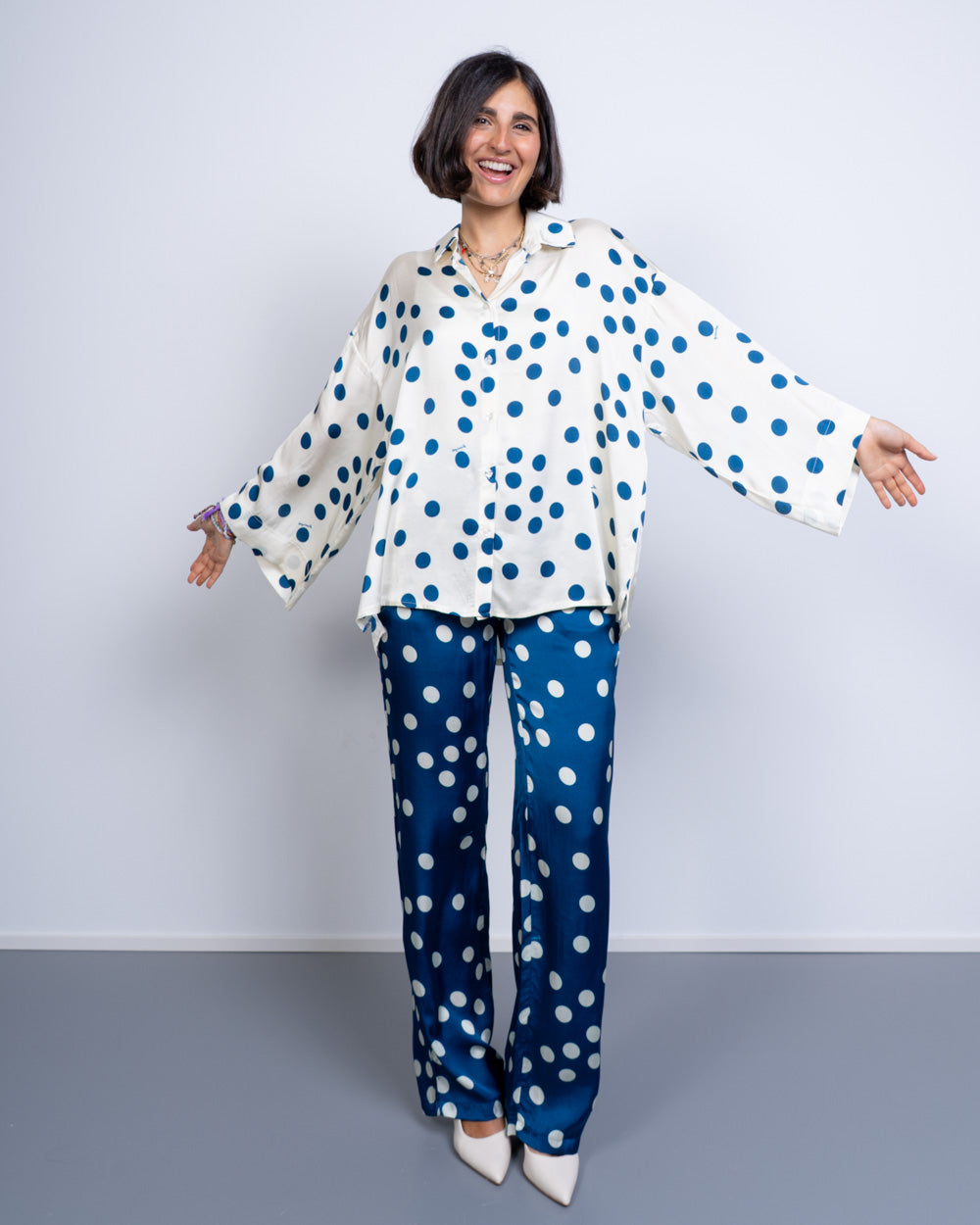 PANTALONE TINA POIS BLU