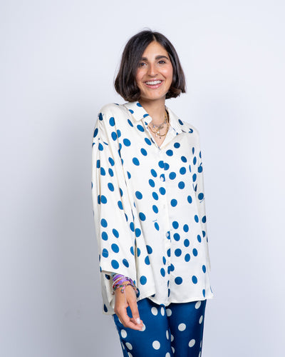 CAMICIA TAMARA POIS PANNA/BLU