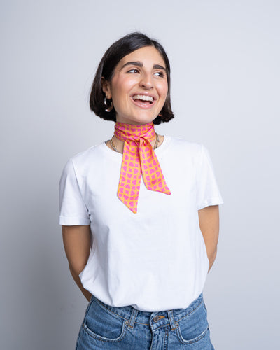 FOULARD RINO ARANCIO/FUXIA