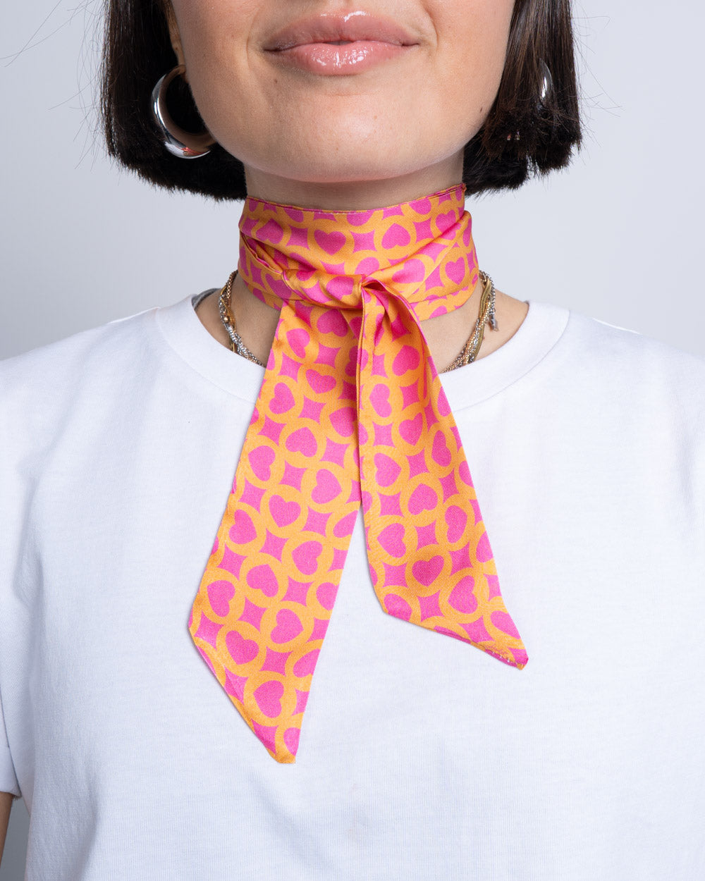 FOULARD RINO ARANCIO/FUXIA