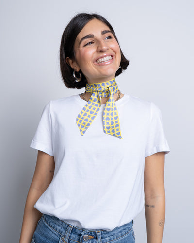FOULARD RINO CELESTE/GIALLO