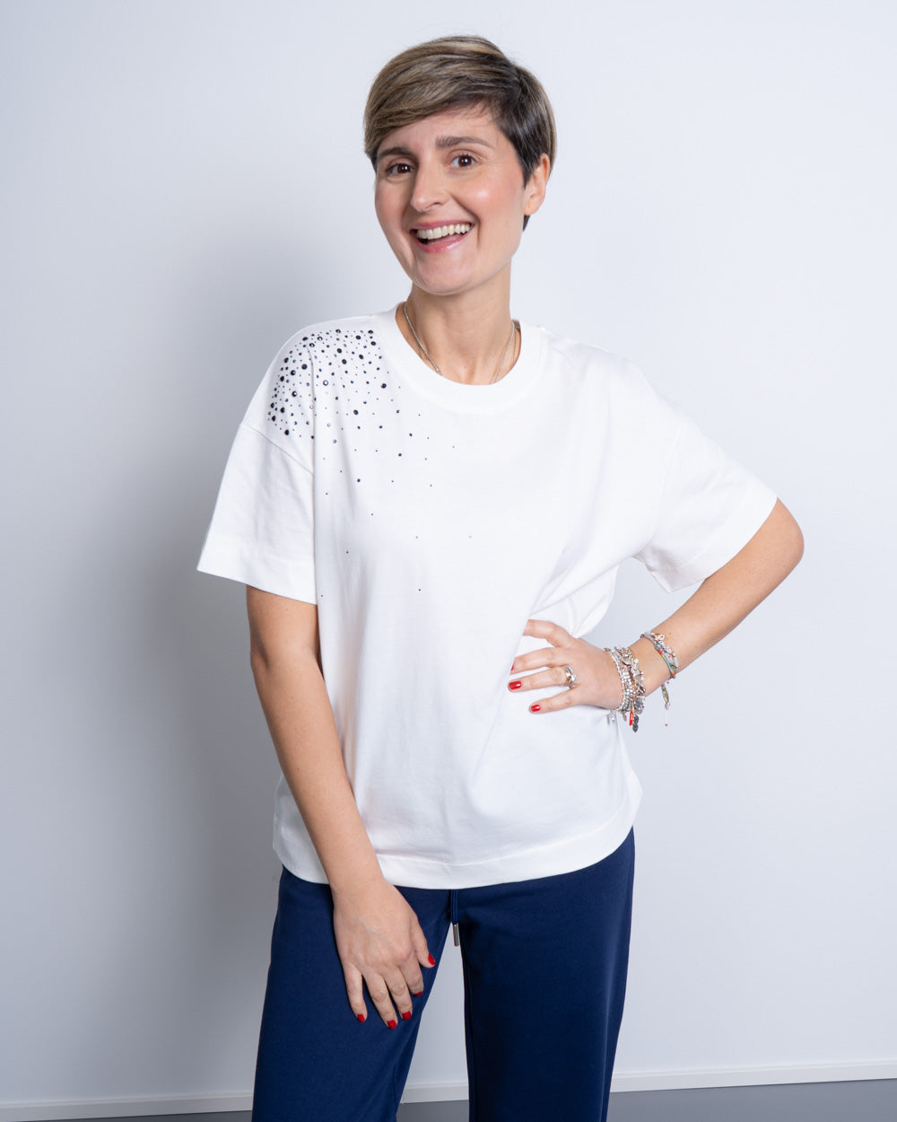 T-SHIRT TILDE PANNA/BLU