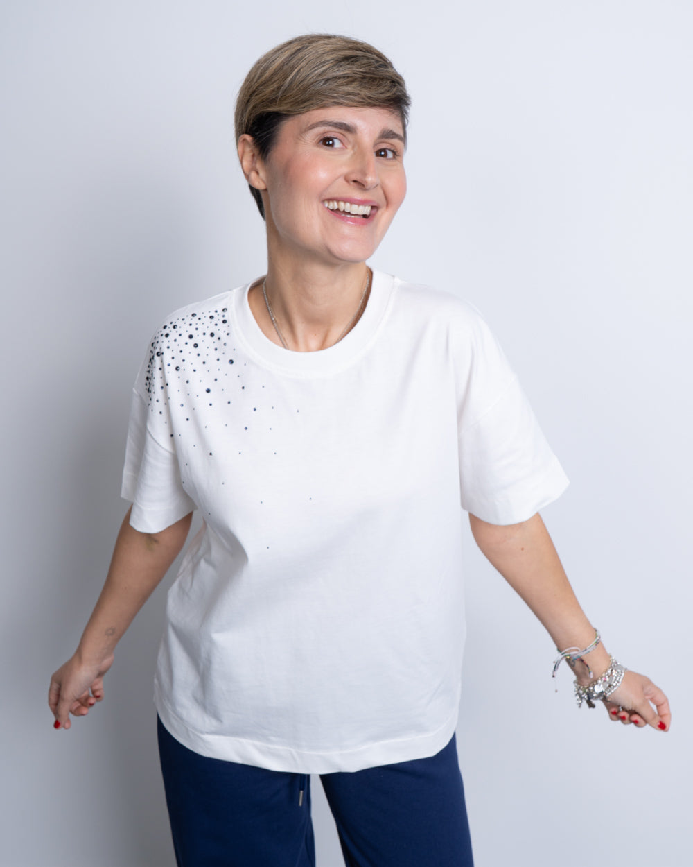 T-SHIRT TILDE PANNA/BLU