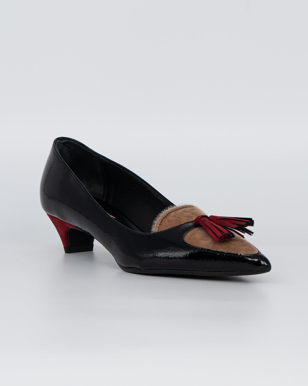 MOCASSINO KRISTEL NERO/VISONE