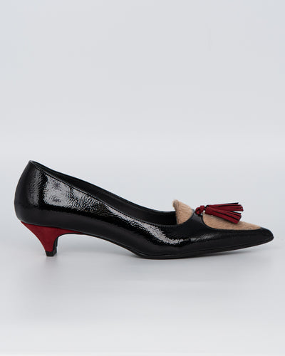 MOCASSINO KRISTEL NERO/VISONE