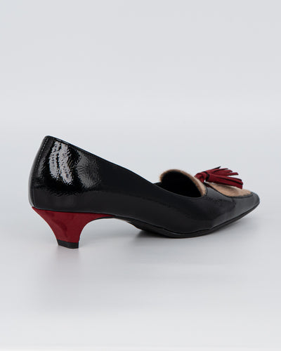 MOCASSINO KRISTEL NERO/VISONE