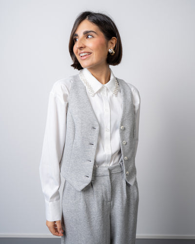 GILET SVEA GRIGIO CHIARO