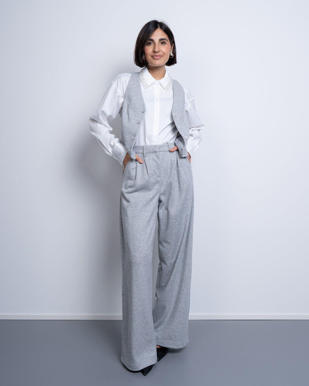 PANTALONE SVEA GRIGIO CHIARO