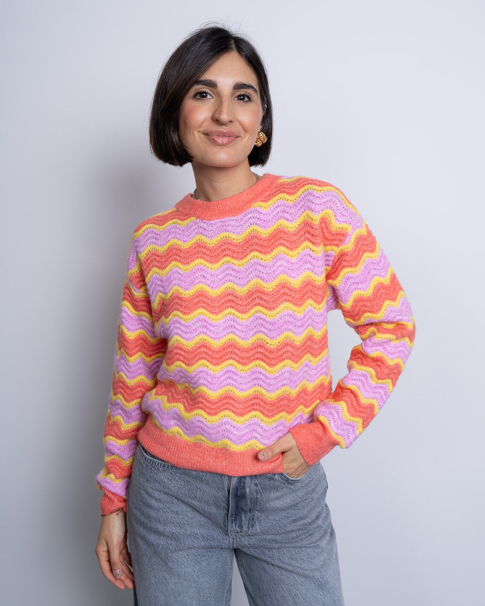 MAGLIONE TELMA ROSA/GIALLO