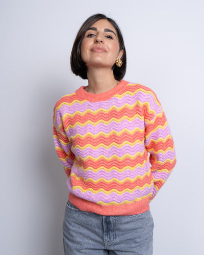 MAGLIONE TELMA ROSA/GIALLO