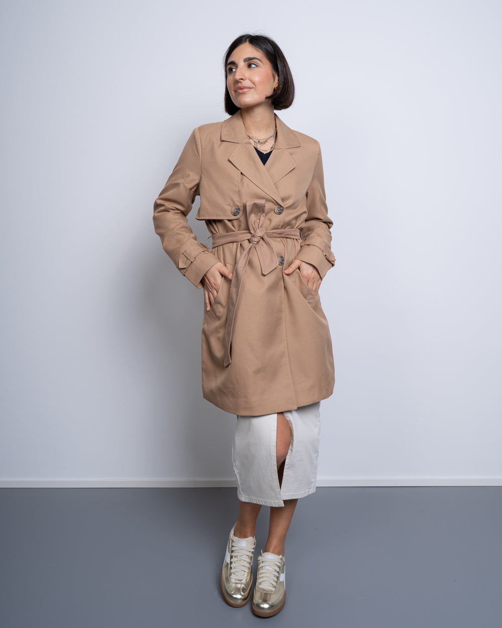 TRENCH CELESTE BEIGE