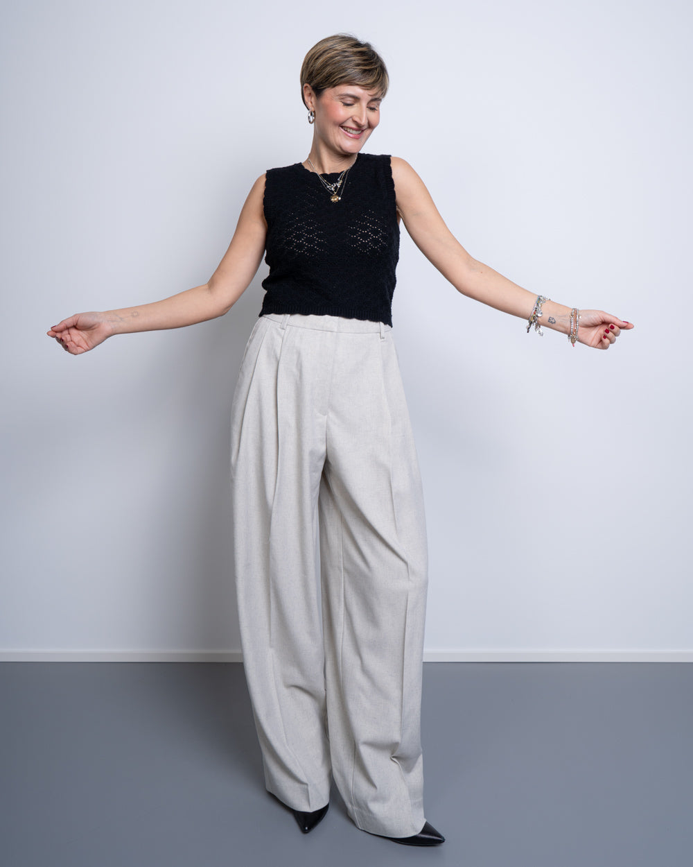 PANTALONE OMARI GRIGIO CHIARO