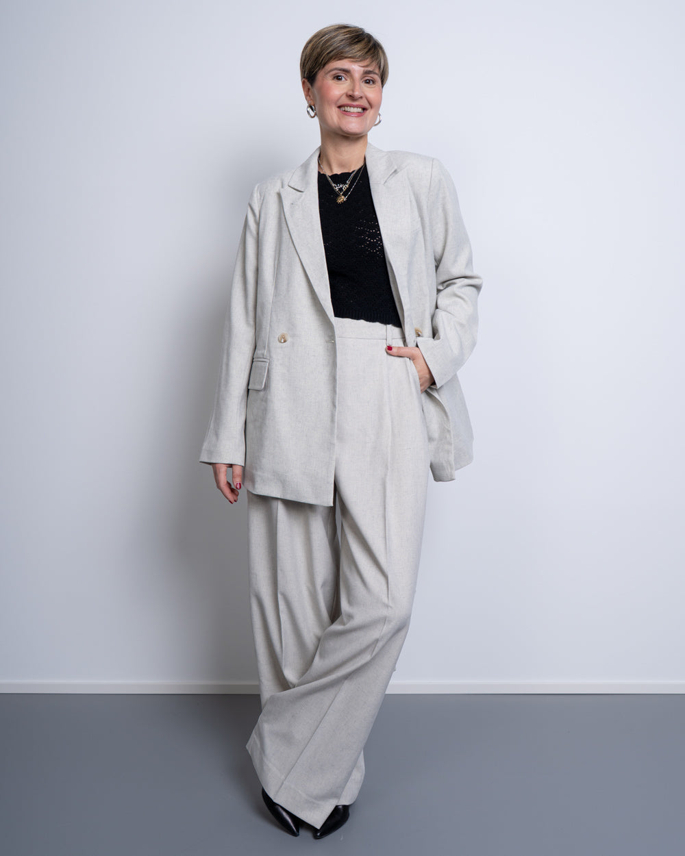 PANTALONE OMARI GRIGIO CHIARO