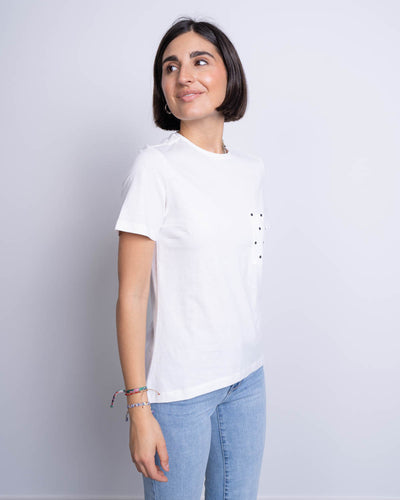 T-SHIRT KAIA BIANCO/NERO