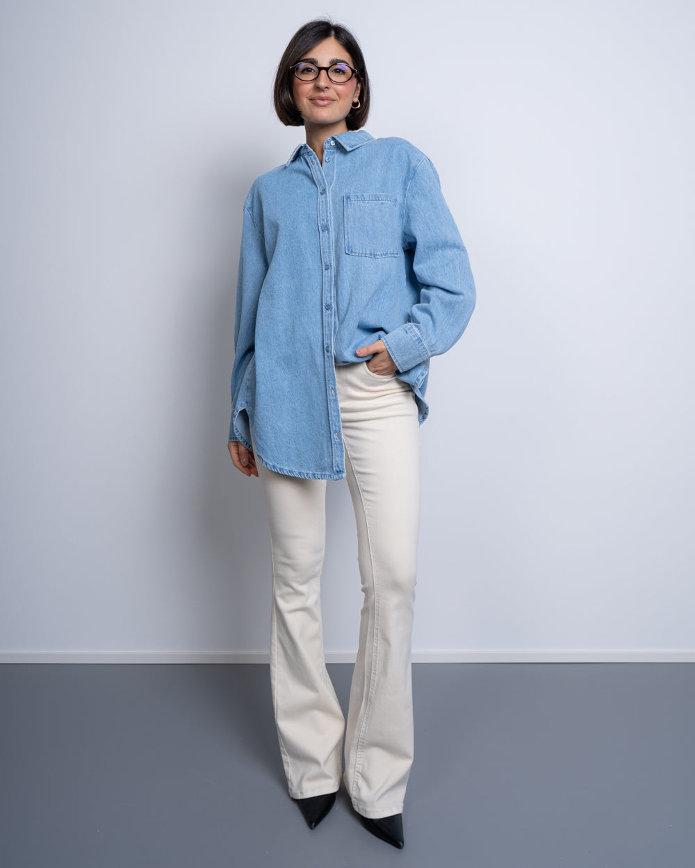 PANTALONE FLASH FLARED ECRÙ