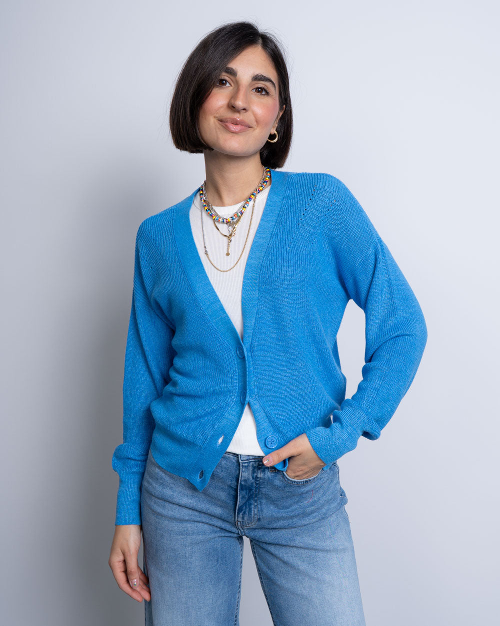 CARDIGAN NEWLEXSUN AZZURRO