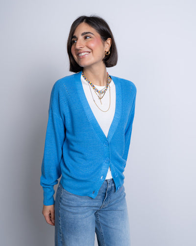 CARDIGAN NEWLEXSUN AZZURRO