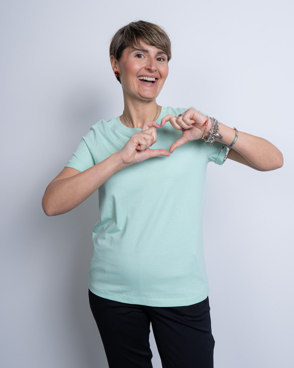 T-SHIRT PAULINA VERDE ACQUA