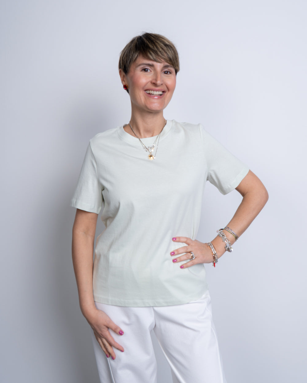 T-SHIRT PAULINA VERDE ACQUA