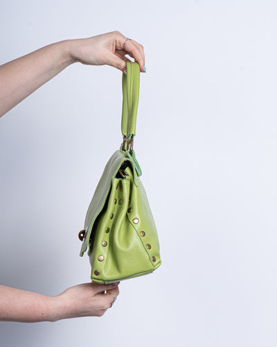 BORSA STEFY PELLE PISTACCHIO