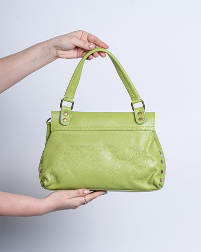 BORSA STEFY PELLE PISTACCHIO