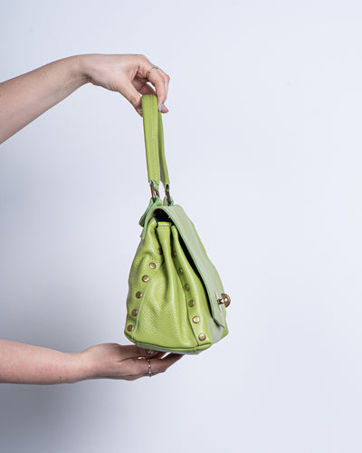 BORSA STEFY PELLE PISTACCHIO