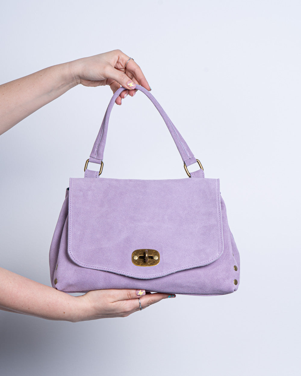 BORSA  STEFY CAMOSCIO LILLA