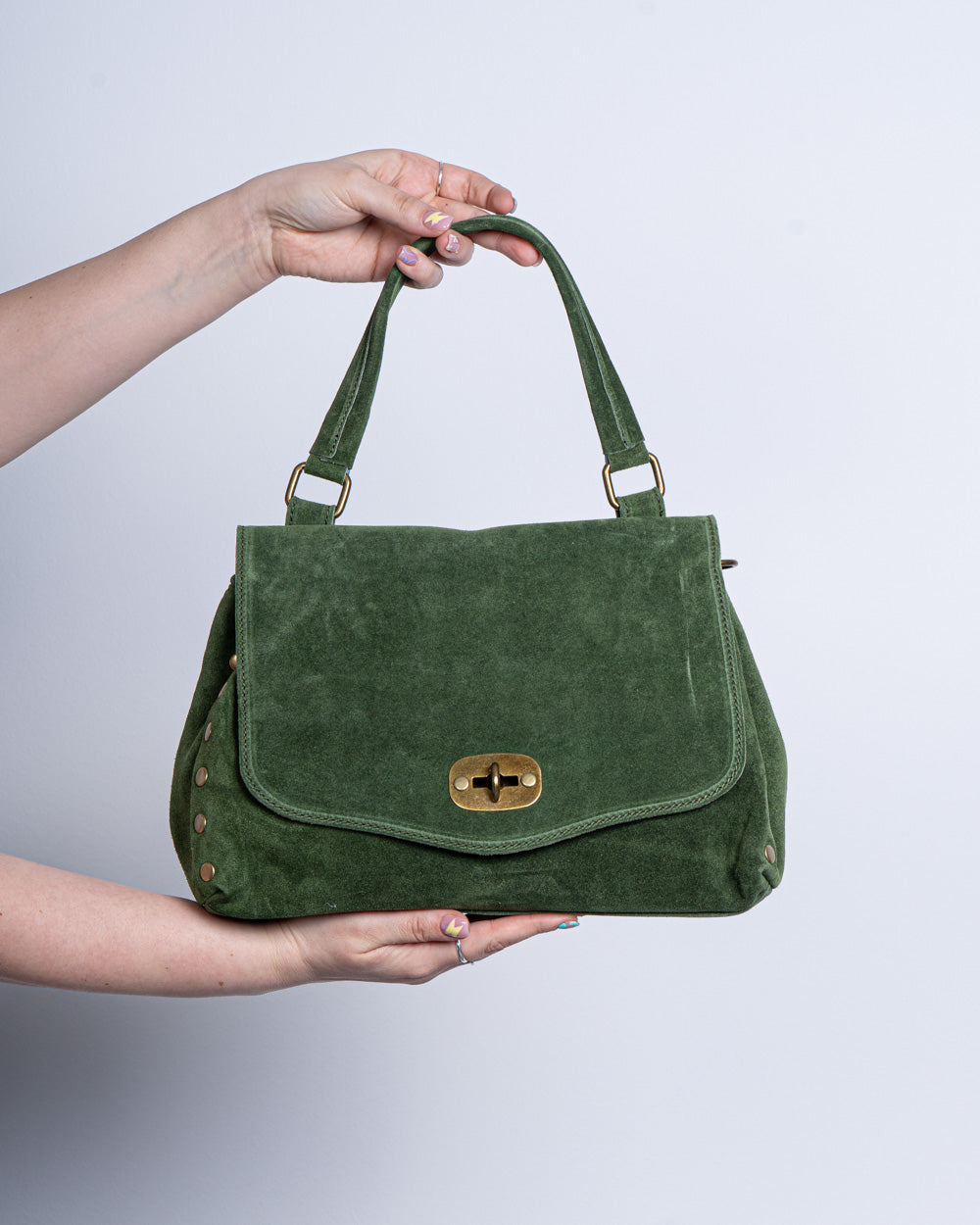 BORSA  STEFY CAMOSCIO VERDE BOSCO