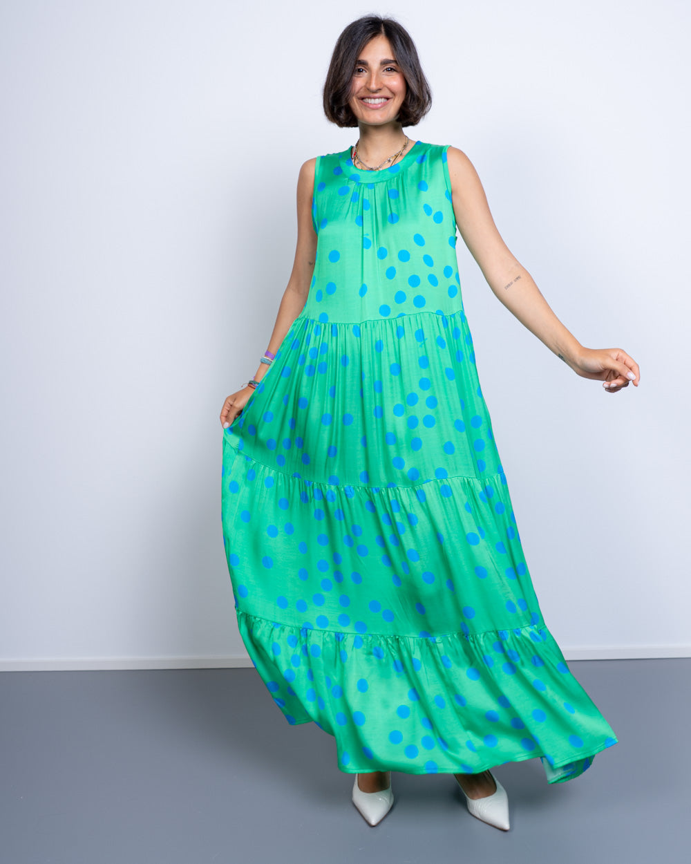 VESTITO TATIANA POIS VERDE