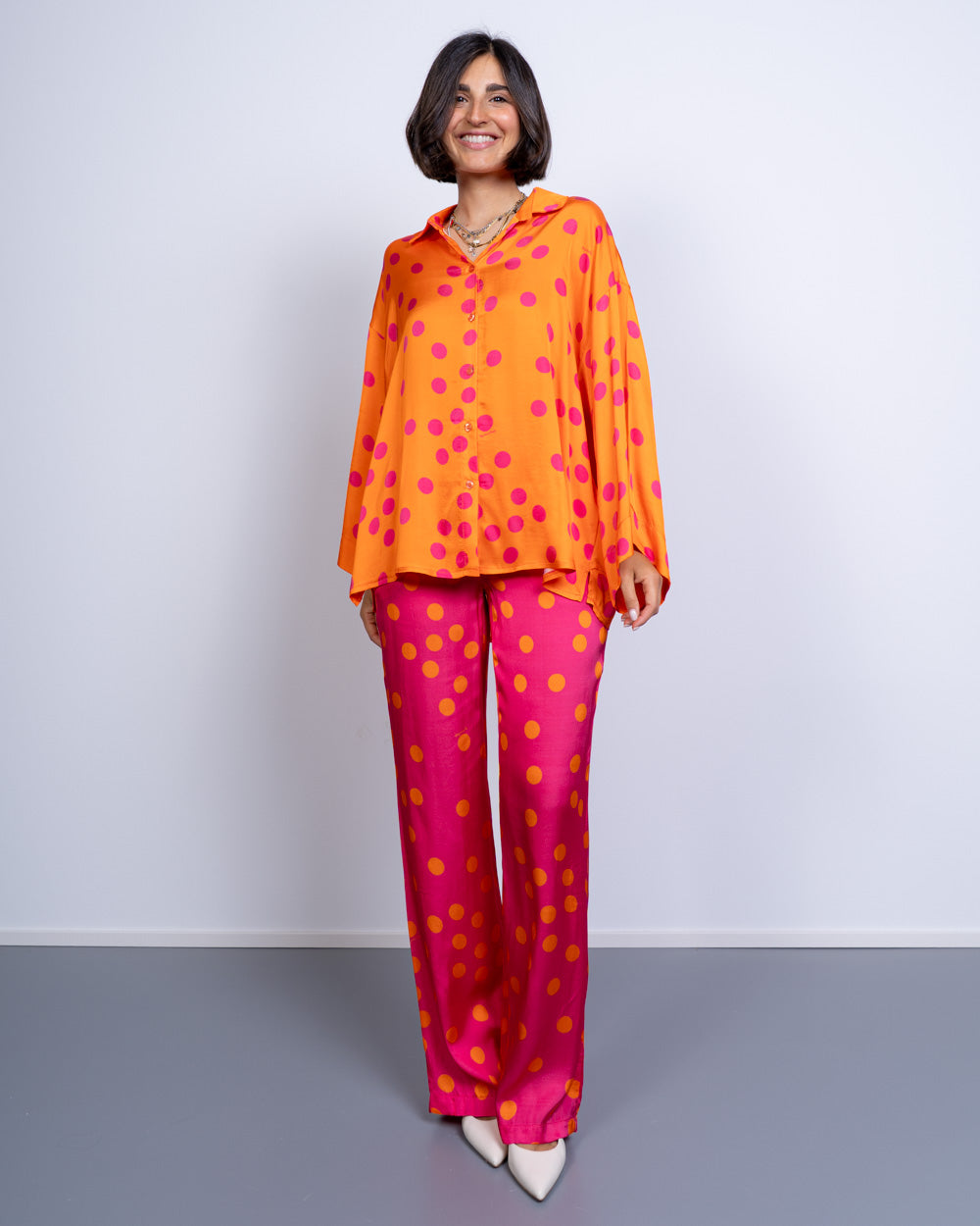 PANTALONE TINA POIS FUXIA