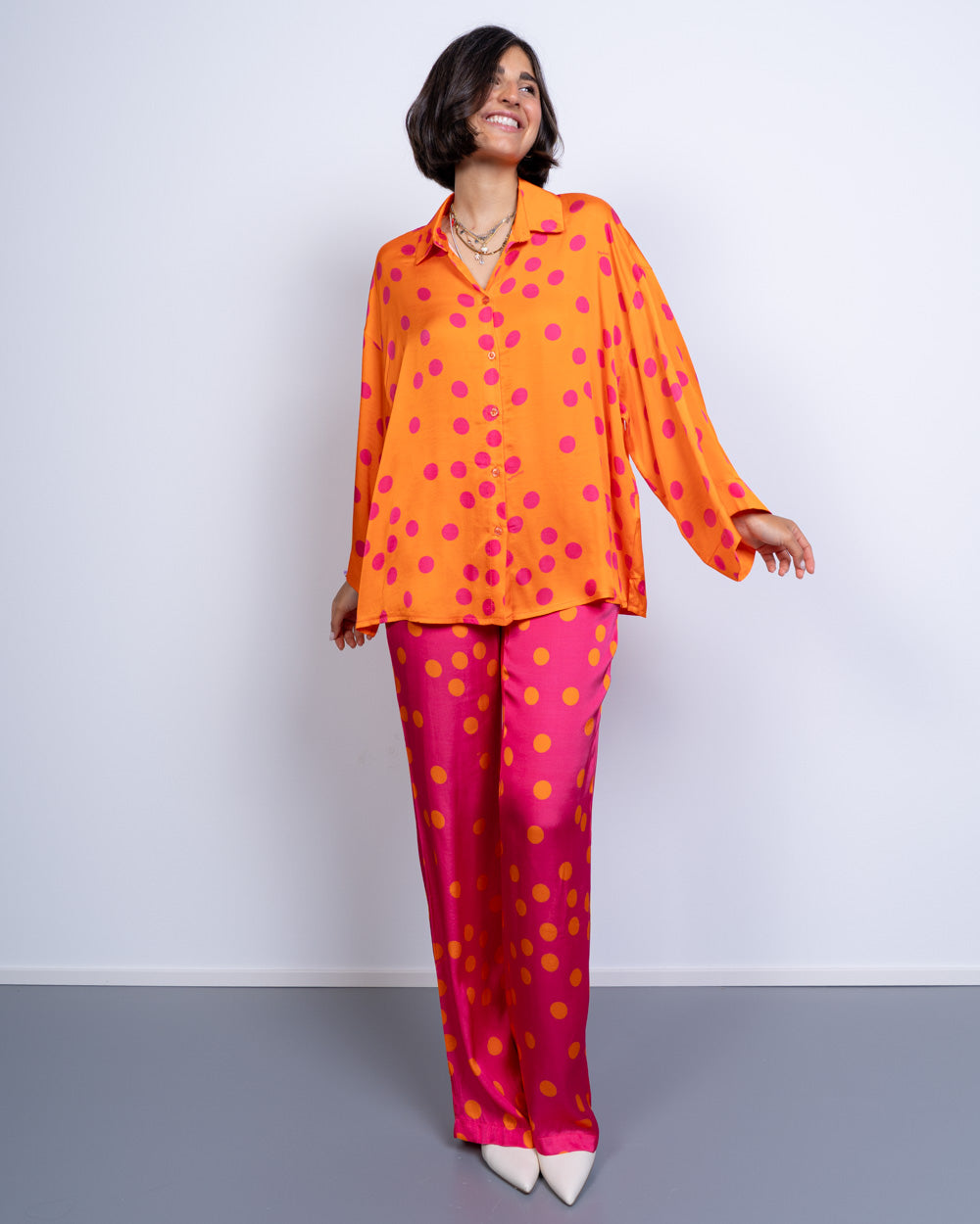 PANTALONE TINA POIS FUXIA