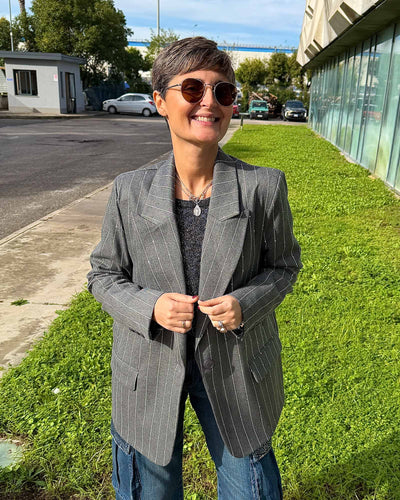 GIACCA SOLEY GESSATO GRIGIO