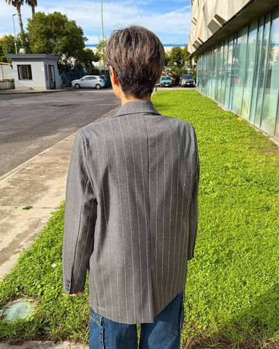 GIACCA SOLEY GESSATO GRIGIO