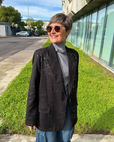 GIACCA SOLEY PAILLETTES NERO