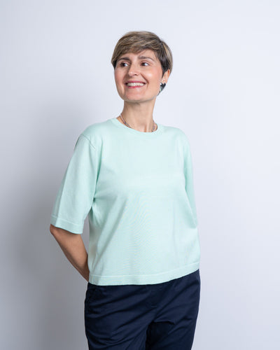 MAGLIONE SILJE VERDE ACQUA NCK