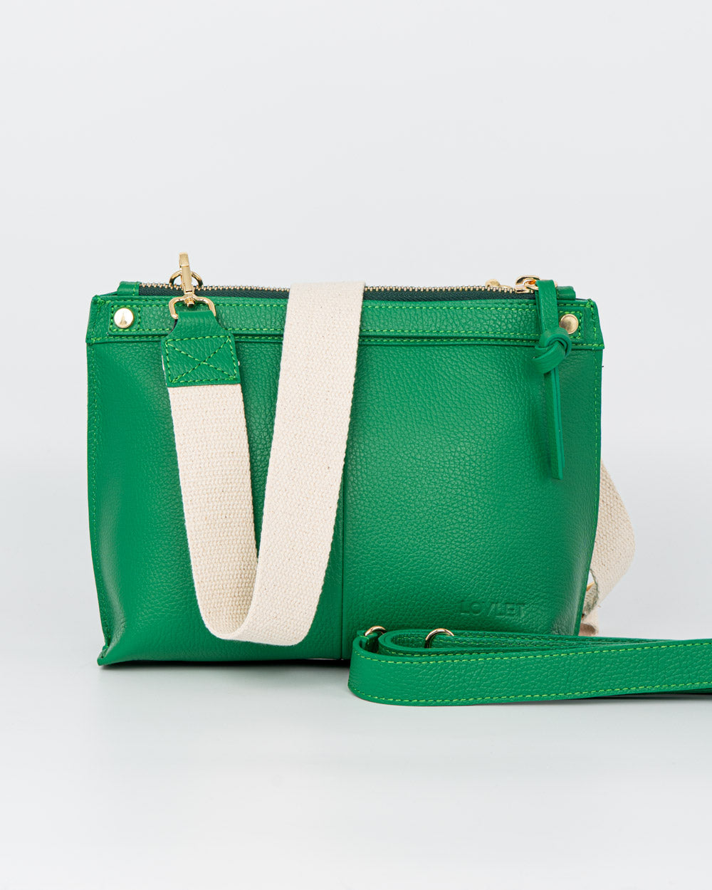 BORSA MINI SOFY PELLE VERDE BANDIERA