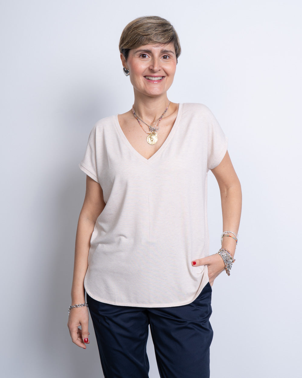 T-SHIRT REBEL SS12 BEIGE