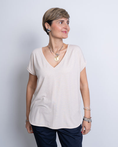 T-SHIRT REBEL SS12 BEIGE