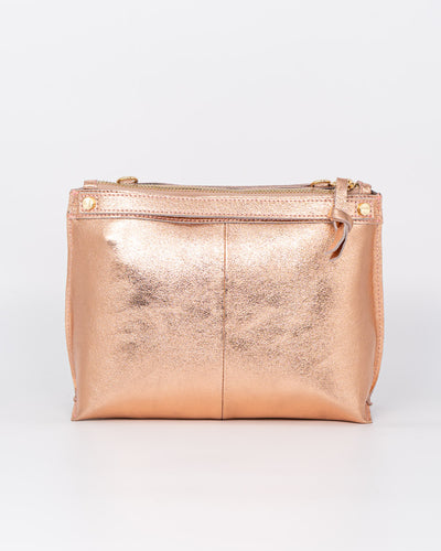 BORSA MINI SOFY METALIZZATA ROSÈ